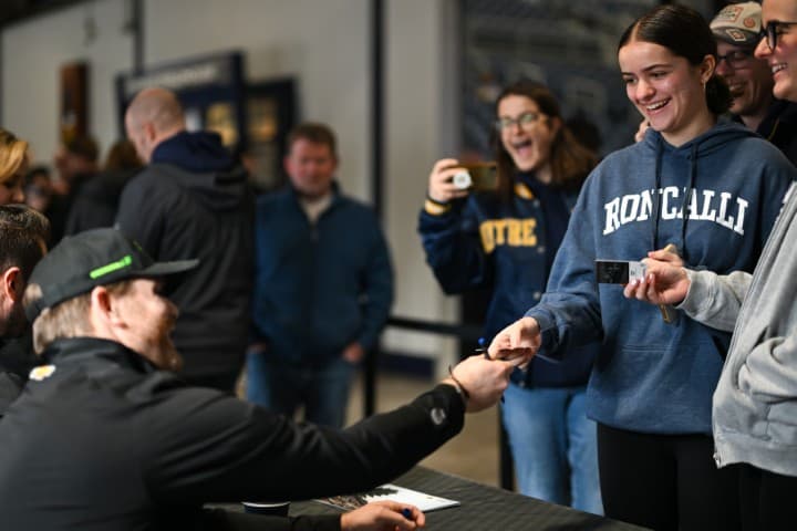 Conor Daly meeting a fan